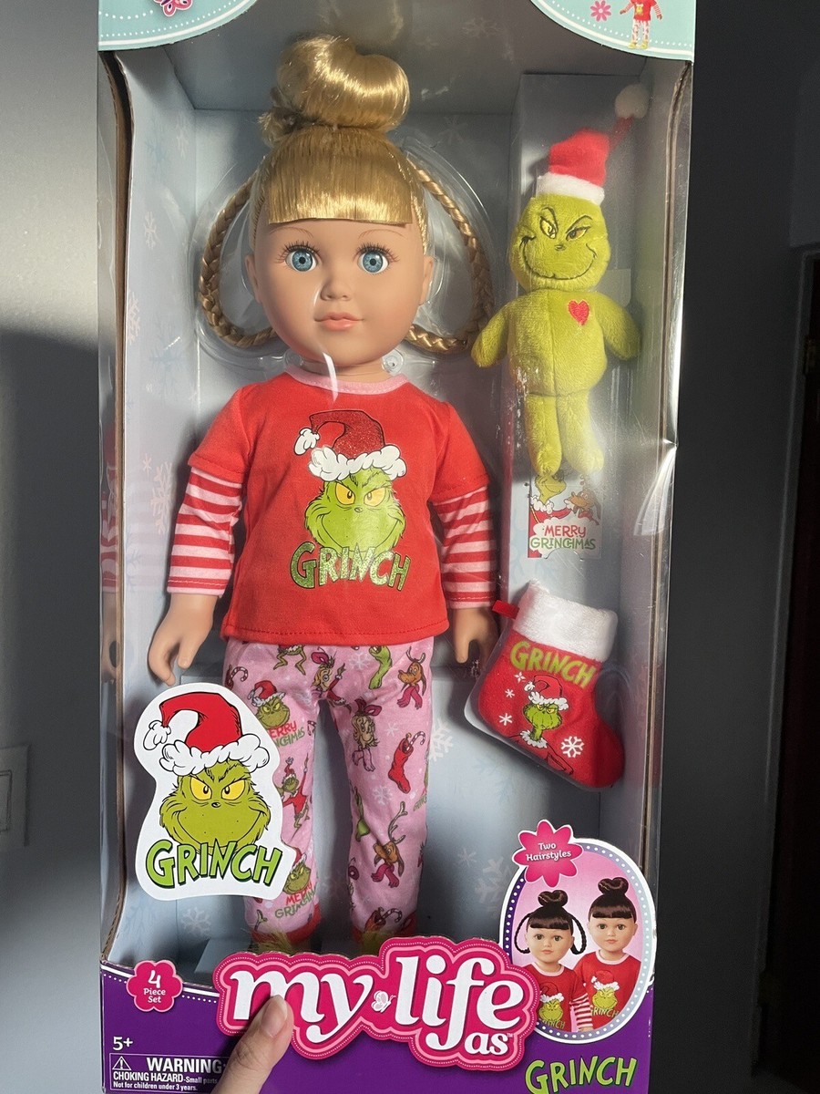 SHIPS TODAY My Life As Grinch Sleepover Doll Blonde Cindy Lou Who 18”  Christmas