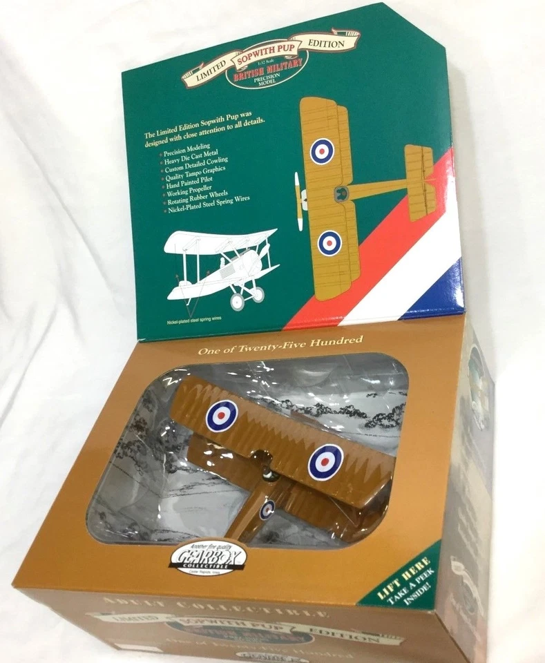 NEW 1997 Gearbox WWI British Army 1917 Sopwith Pup Diecast Bi-Plane 1:32 Scale  - Image 3 of 4
