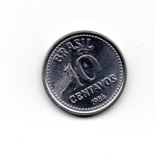 Brazil 1986 - 1988, state emblem w/27 small stars, 10 Centavos, accept offers