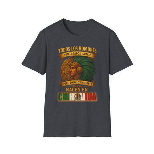 Camiseta Mexicana Solo los Mejores Nacen en Chihuahua México con Guerrero Azteca - Imagen 8 de 10
