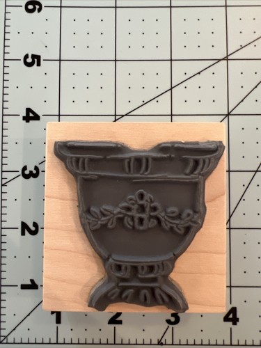 Art Impressions Rubber Stamp L2997 Antique Flower Pot Tuscan Planter - Picture 2 of 3