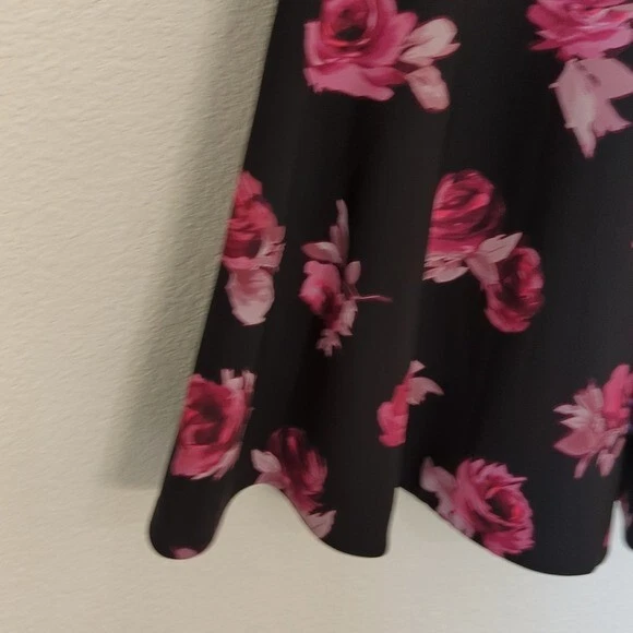 Abito Kate Spade Encore Rose linea A nero rosa 4 preppy matrimonio romantico