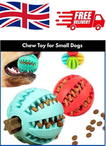 Puppy Toys Dog Toy Food Treat Interactive.Puzzle Ball for Tooth Teething Pet UK