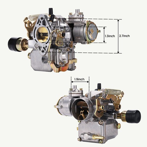 34 Pict-3 Carburetor 113129031K For VW Beetles 1971-79 Dual Port 1600cc 12V S11 - Picture 3 of 10