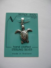 Sterling Silver Sea Turtle Pendant New
