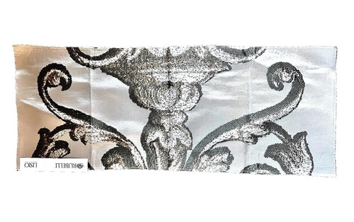 Fabric 1970's 1960's White Gray Silver Glitter Polyester Fabric 60