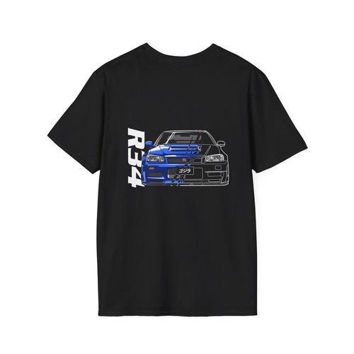 R34 Unisex Softstyle T-Shirt - R34 Car Enthusiasts - Picture 2 of 13