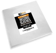 (100) 7" Vinyl Record Outer Sleeves, 3 Mil, Crystal Clear HDPE, High Quality!