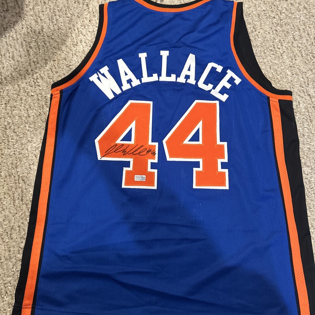 NEW YORK KNICKS- JOHN WALLACE SIGNED AUTOGRAPH JERSEY TRISTAR COA