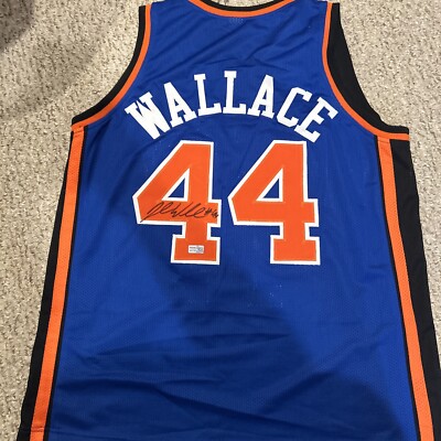 NEW YORK KNICKS- JOHN WALLACE SIGNED AUTOGRAPH JERSEY TRISTAR COA