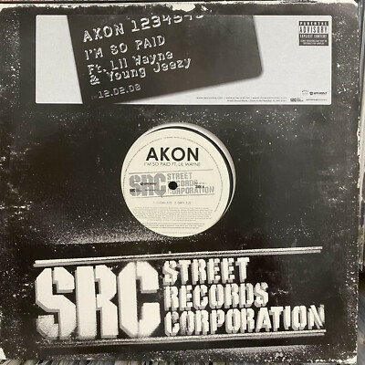 AKON - I'M SO PAID (12'')  2008!!!  RARE!!!  LIL WAYNE + YOUNG JEEZY!!!  FREEDOM