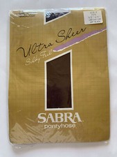 Sabra Pantyhose - Ultra Sheer Silky Feel Size B , Fits  5'5" -6'0"  OFF BLACK