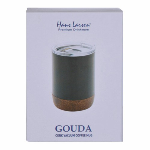 GOUDA - Hans Larsen Vacuum Mug With Cork Base - Black - Picture 5 of 5