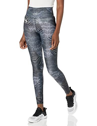 Женские леггинсы Zubaz San Francisco 49ers черного цвета в стиле пэчворк под зебру