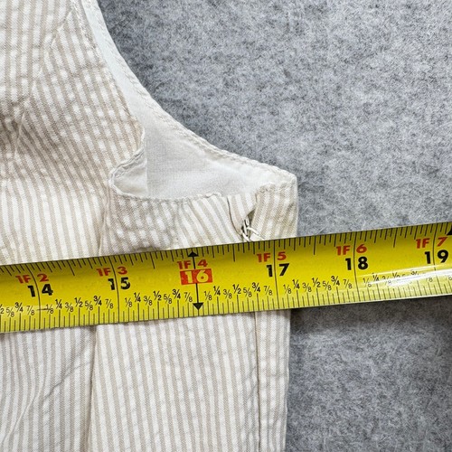 Hope & Henry Kleid Damen 8 hellbraun Seersucker Bio Baumwolle Gürtel Küste Landhaus - Bild 3 von 9