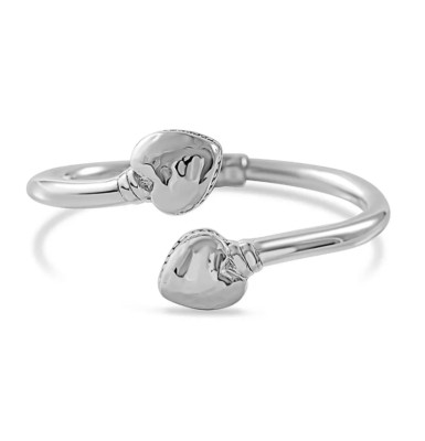 Atemberaubender massiver 925 Sterling Silber Herz Armreif Klapparmband Silber Wt.14 Gramm
