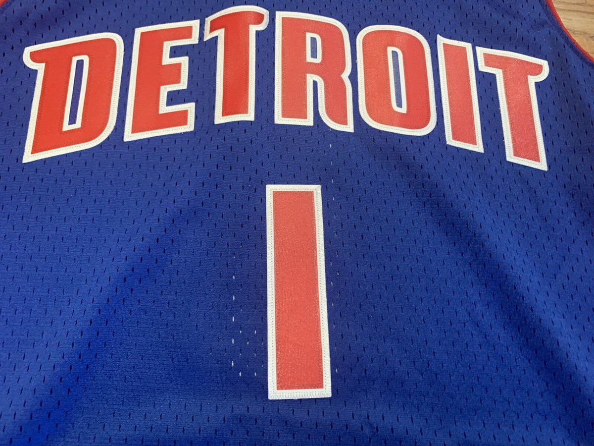 アイバーソン デトロイト・ピストンズ adidas ユニフォーム　XL Detroit Pistons NBA Basketball Jersey #1 Allen Iverson