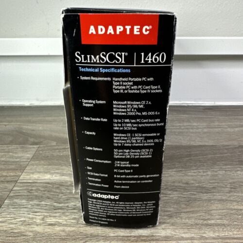 Adaptec SlimSCSI 1460 PCMCIA To Fast SCSI PC Card Kit APA-1460D 1807600 - Picture 3 of 7