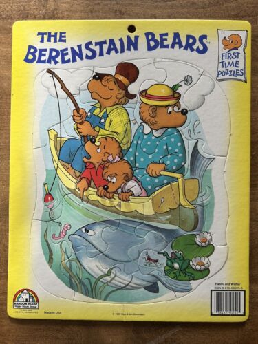 Vintage 1988 Bernstein Bears First Time Puzzle Fishing’ And Wishin’ Random House - Picture 1 of 3