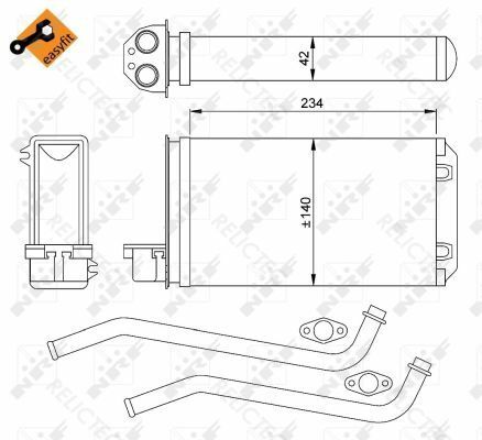 Innenraum Heizung Matrix Wärmetauscher Peugeot:205 II 2,I 1,309 I,II 644851 - Bild 5 von 5
