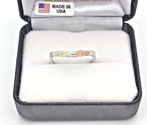 Black Hills Gold on Sterling Silver Thumb Ring Size 7 - 12 - Picture 2 of 3