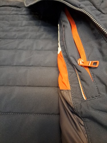 Tommy Hilfiger Hooded Jacket Mens Blue Quilted Lightweight Insulated TH Flex - Picture 11 of 13