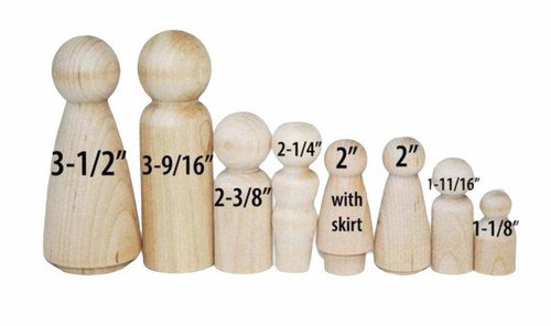1- Wooden People Wooden Family Wood Cake Toppers Nativity Scene Wooden Bride Peg - Picture 21 of 21