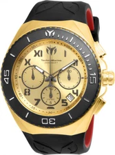 Technomarine Ocean Manta Men's 48mm 14K Gold Plated Chronograph Watch TM-215067