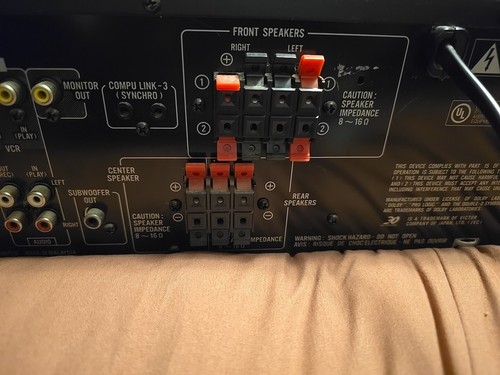 JVC RX-558VBK / JVC RX-558V AUDIO VIDEO 5.1 SURROUND RECEIVER - Picture 7 of 11