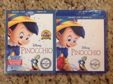 Pinocchio Blu-ray/DVD,2017,2-Disc,Digital Copy NEW Authentic Disney US Release