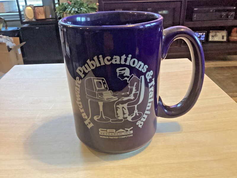 CRAY Research Inc. Hardware Publications & Training Mug Vintage &Rare. Preowned