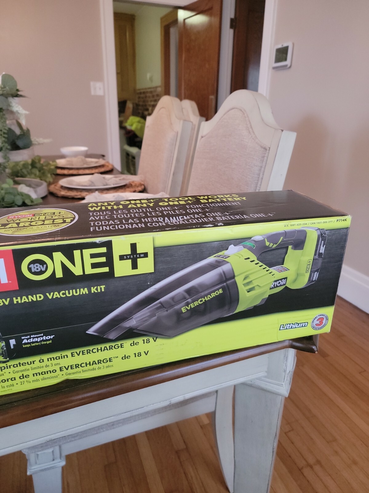 Ryobi one+ evercharge 18v hand vacuum kit. model P714k includes battery. eBay