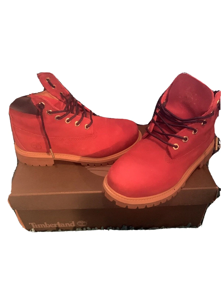 timberland red laces
