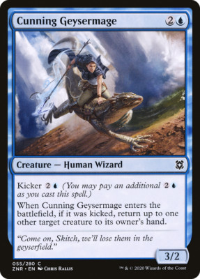 x4 Cunning Geysermage ZNR MTG Zendikar Rising 55/280 COMMON M/NM 4x
