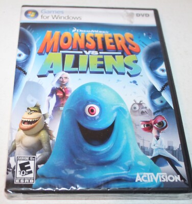 Monsters vs. Aliens (New Sealed PC, 2009) Activision, Rated E10+, Dreamworks