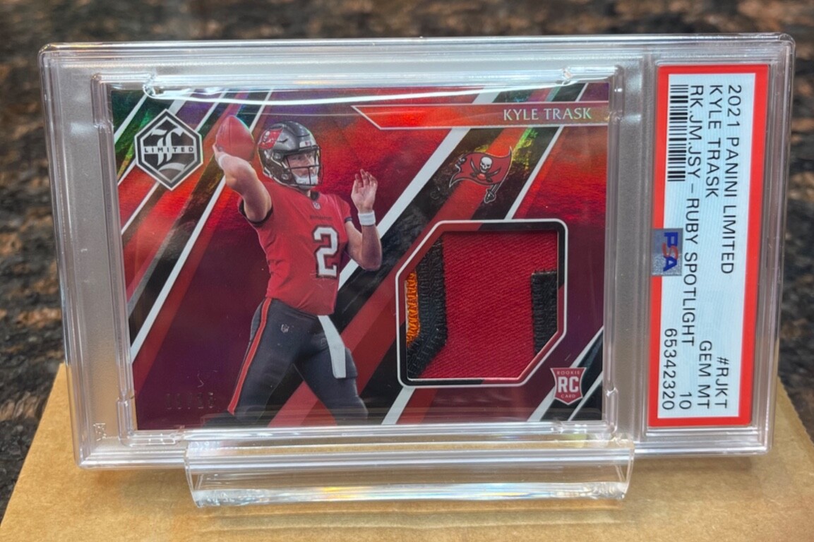 Kyle Trask Panini Limited Rookie Jumbo Jerseys #RJKT Ruby Spotlight