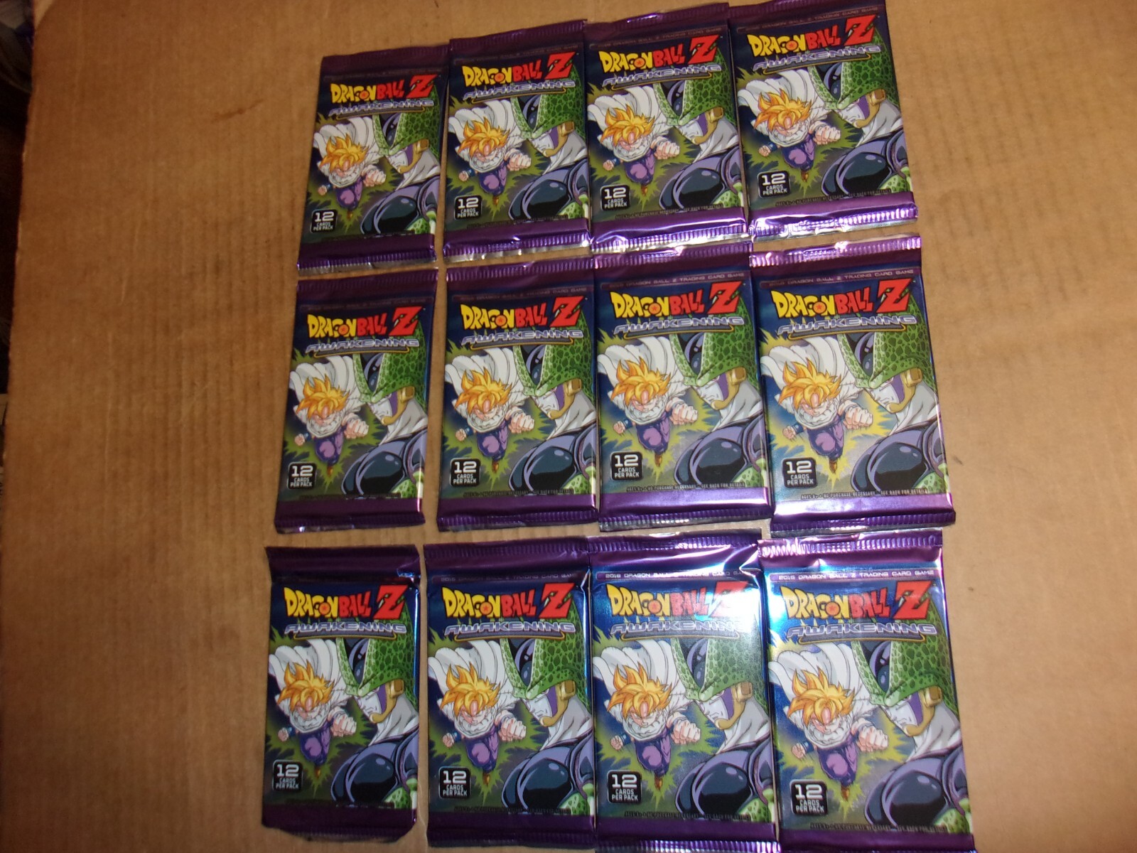 12 Packs Dragon Ball Z Awakening Booster Pack Trading Card Game 12 In Each