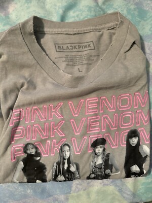 Blackpink Pink Venom Tee Gray Size Large
