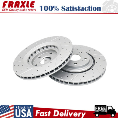 2 x Front Drilled Disc Brake Rotor For 2011 2012 2013 2014-2020 Toyota Sienna
