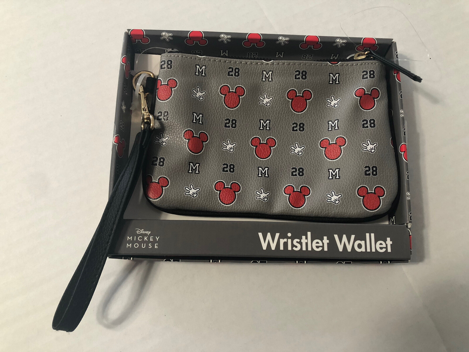 Mickey Mouse Gray Sporty Wristlet New in Gift Box eBay
