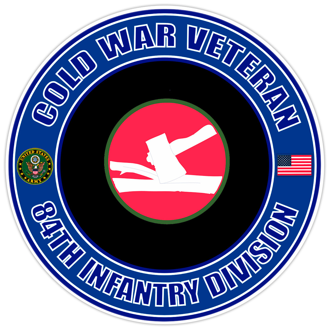 Cold War Veteran 84th Infantry Division Bumper Sticker Military Vinyl Decal 5"