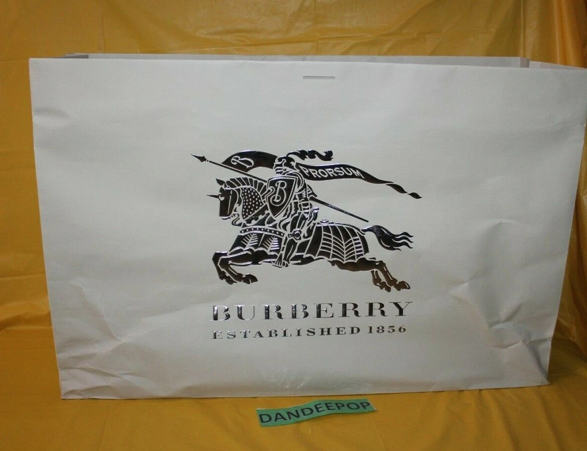 Gigantic Burberry Established 1856 Empty Shopping Bag 27.5 x 18