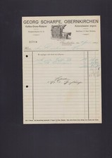 OBERNKIRCHEN, Rechnung 1914, Georg Scharpe Kolonialwaren Kaffee-Gross-Rösterei
