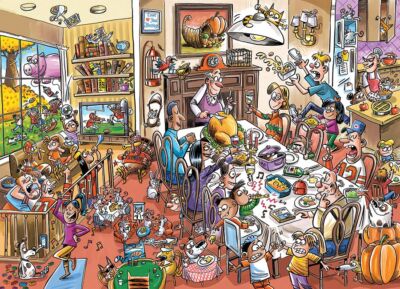 Cobble Hill DoodleTown: Thanksgiving Togetherness 1000 Piece Jigsaw Puzzle