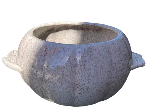 HOENIG of CALIFORNIA Mid Century Modern Tan Speckled PUMPKIN Bowl-  NO LID - Imagen 7 de 12