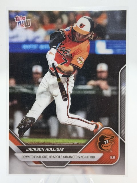 2025 MLB Topps Now #665 Jackson Holliday Batimore Orioles Spoils No Hit