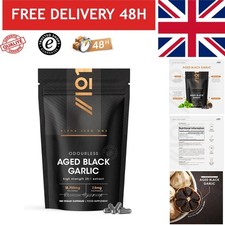 Black Garlic Extract Capsules 18,750mg - Vegan - 180 Count - ALPHA01