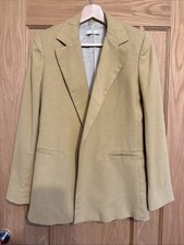 Mango Women’s Suit Blazer - Light Green / Mustard - Size Xs - Great Condition