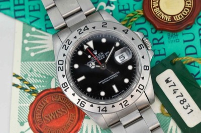 Rolex Explorer 16570 Silver Oyster Bracelet with Silver Bezel With Papers