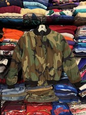 Jacket Boys 14 Green Camo Insulated Bomber Full Zip Hunting Made USA Outdoor
